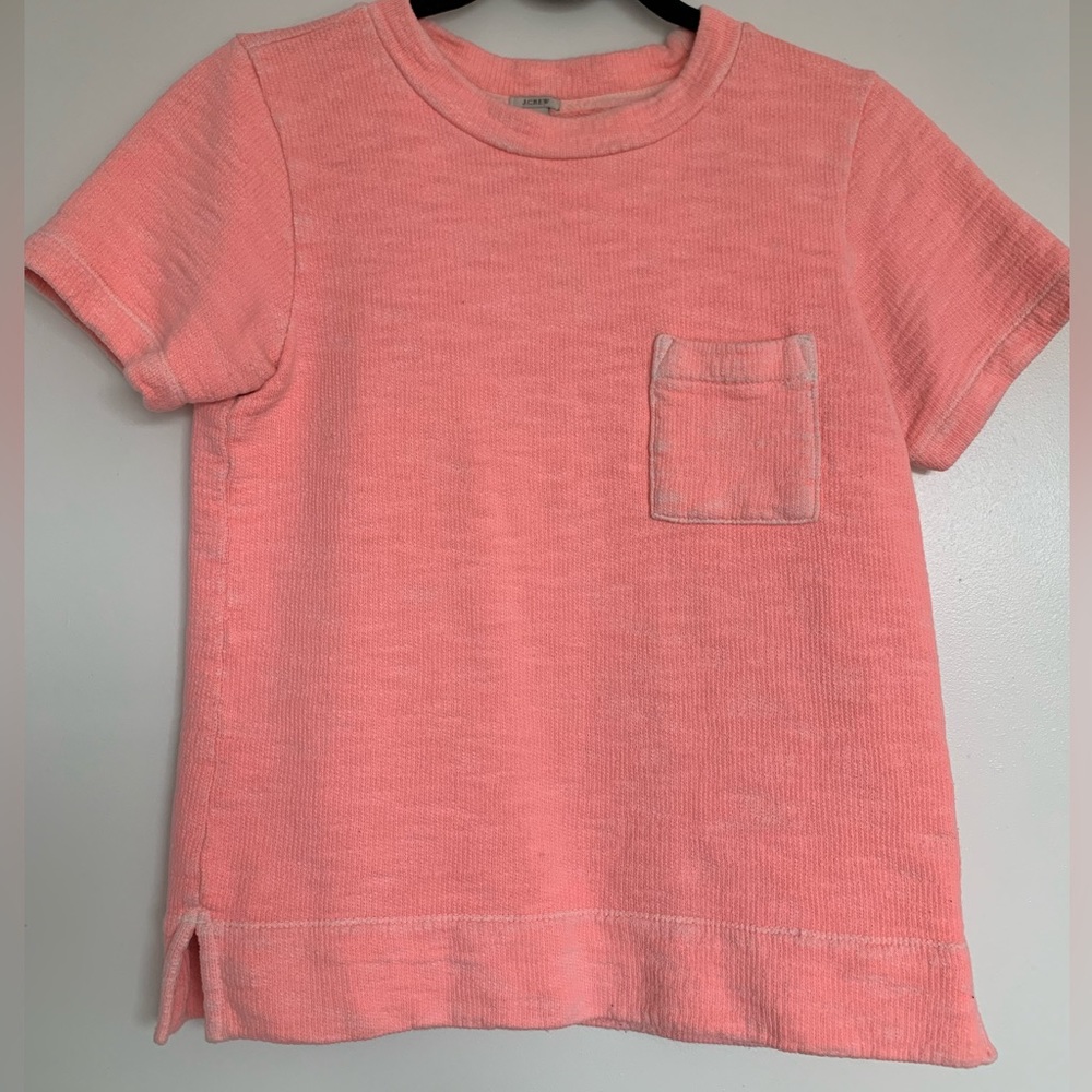J. Crew neon pink short sleeve sweater